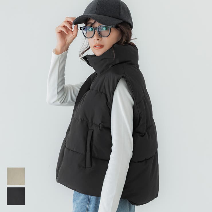 中綿短丈ベスト レディースのサムネイル