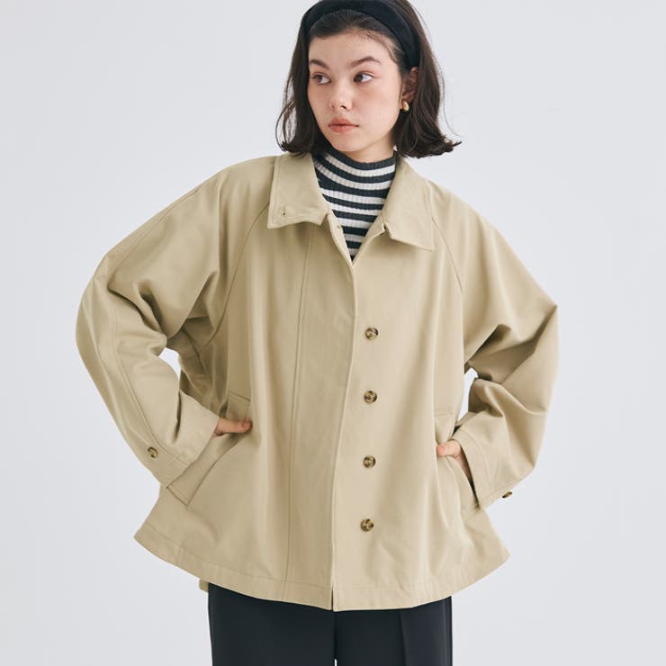 【10％OFFクーポン！11/27(木)1:59まで】coca フレアスタンドカラーコート レディース アウター(コート・ジャケットなど)のサムネイル