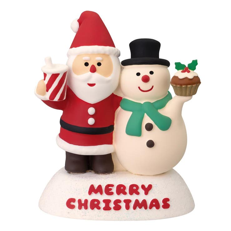 cinemacollection concombre マスコット サンタとスノーマン クリスマスパーティー デコレ インテリア かわいい グッズ 寝具・インテリア雑貨