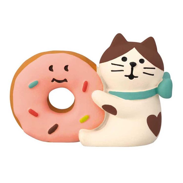 cinemacollection concombre マスコット ドーナツLOVE猫 デコレ インテリア かわいい グッズ 寝具・インテリア雑貨