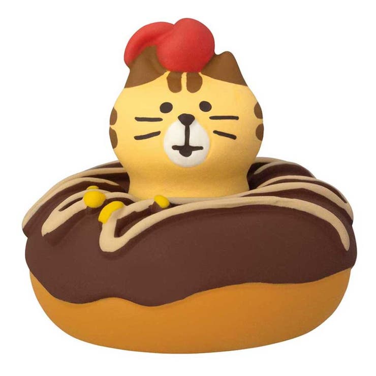 cinemacollection concombre マスコット ひょっこりにゃんドーナツ チョコ デコレ インテリア かわいい グッズ 寝具・インテリア雑貨