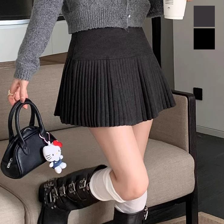 【10％OFFクーポン！12/11(木)1:59まで】maison de LATIR 大人かわいいプリーツミニスカート ボトム ショート丈 大人可愛い トレンド おしゃれ 美脚 スタイルアップ 人気 秋冬 シーズンライク デイリー お出かけ 裏地付き プ