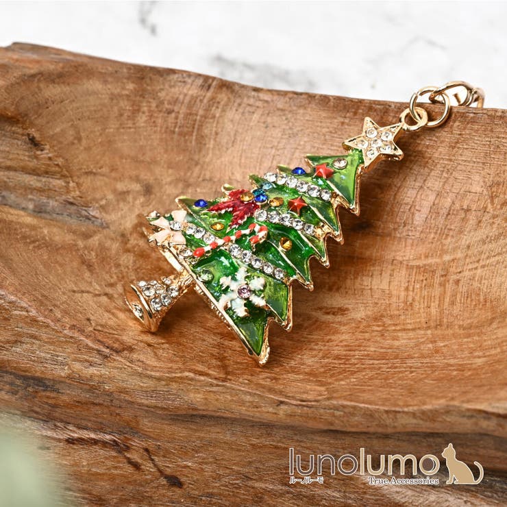 lunolumo クリスマス キーホルダー バッグチャーム クリスマスツリー 大きめ 高見え 可愛い プレゼント..