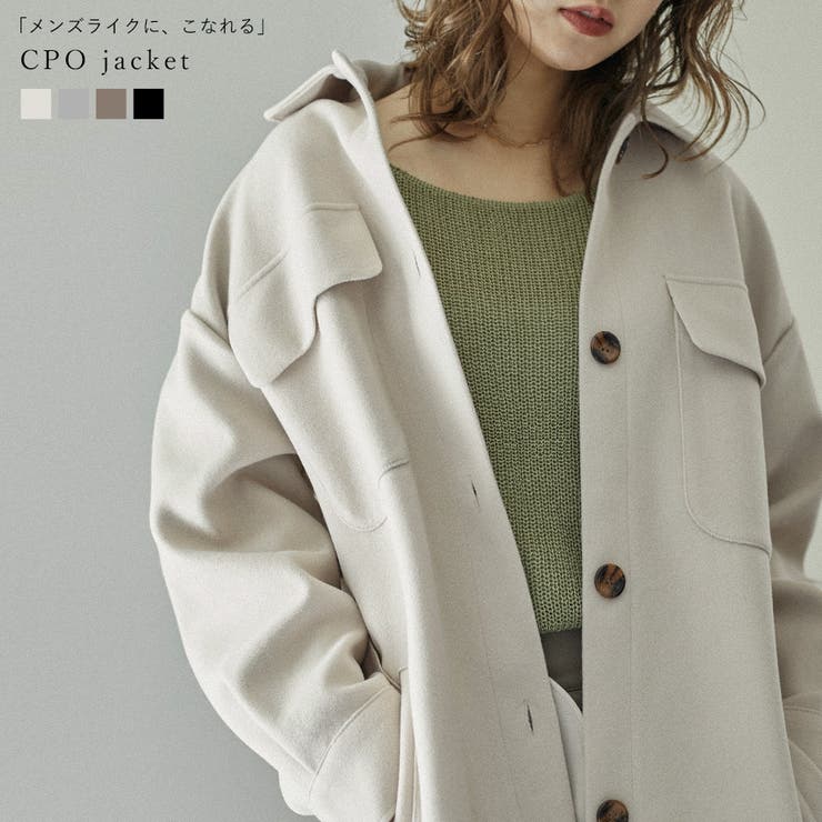 【10％OFFクーポン！4/27(月)9:59まで】Fashion Letter Fashion Letter ファッションレター ショート CPO ジャケット レディース 長袖 ドロップショルダー オーバーサイズ サイドポケット ミリタリージャケット