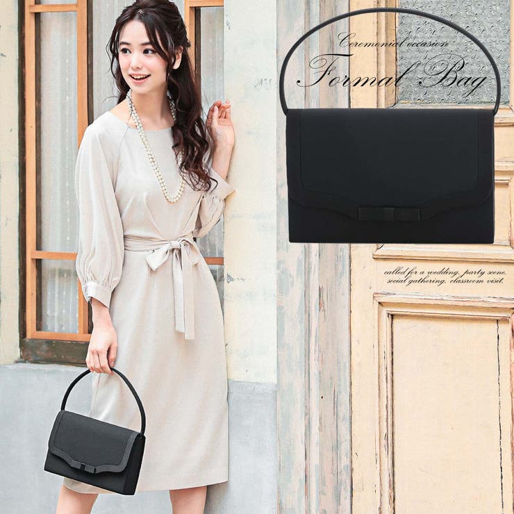 【10％OFFクーポン！11/27(木)1:59まで】Fashion Letter niana ニアナ ブラックフォーマルバッグ ハン..