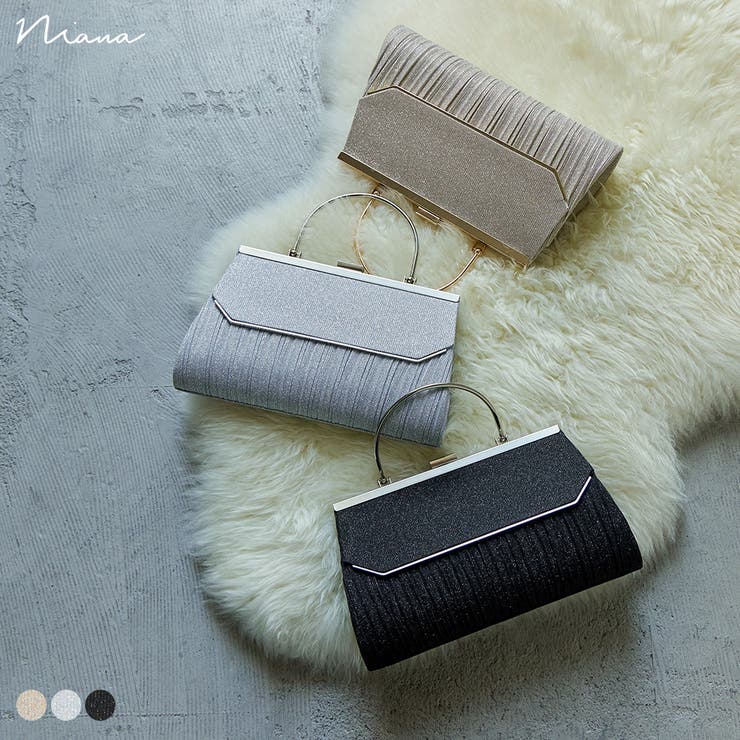 Fashion Letter niana ニアナ パーティー ハンドバッグ パーティーバッグ がま口 ガマ口 ラメ プリーツ レター スクエア 長財布 クラッチバッグ ミニバッグ 2way 肩掛け ショルダーバッグ きれいめ 結婚式 セレモニー 入園式