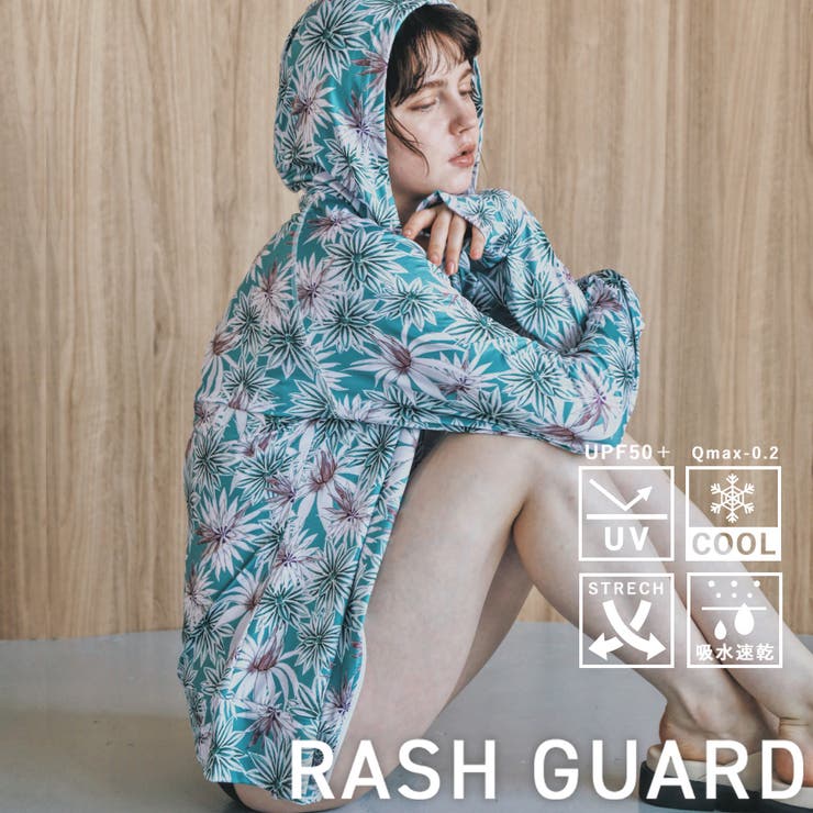 【10％OFFクーポン！1/16(金)1:59まで】Fashion Letter aity アイティ マルチカラーラッシュガード レディース UVカット UPF50+ 長袖 パーカー ジップアップ フード付き レディース 速乾 接触冷感 ストレッチ 軽量