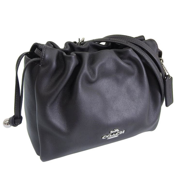 Riverall COACH コーチ バッグ レディース 2WAY ショルダーバッグ ハンドバッグ アウトレット レザー ブラック フェイ ドローストリングバッグ CT763SVBK COACH バッグ・鞄