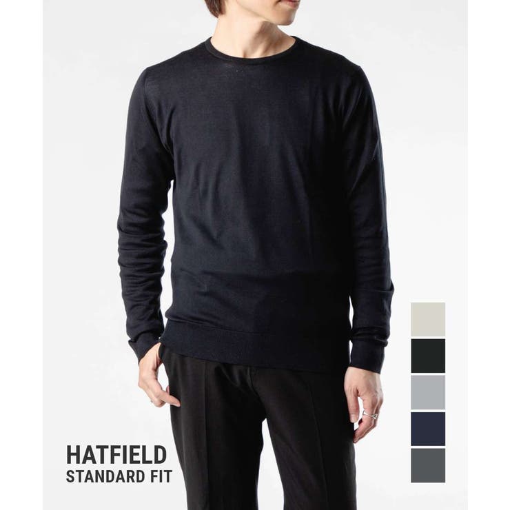 U-STREAM ジョンスメドレー JOHN SMEDLEY HATFIELD STANDARD FIT 30G ハットフィールド スタンダード フィット 30ゲージ ニット クルーネック 長袖 メンズ トップス トップス