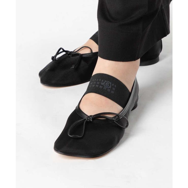 【10％OFFクーポン！11/27(木)1:59まで】U-STREAM エムエム6 MM6 ANATOMIC アナトミック Numeric Ballerinas ナンバリング バレリーナ S59WZ0101 P7138 バレエシューズ レディース シュー