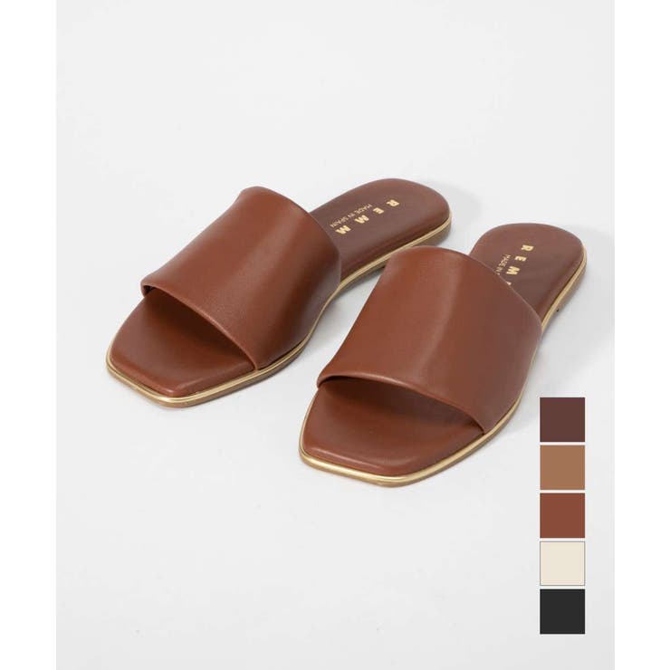 U-STREAM レメ REMME MI-7518291-PU サンダル レディース シューズ コンフォートサンダル フラット スリッパ プレゼント ギフト 靴 春 夏 ブラック オフホワイト ブラウ