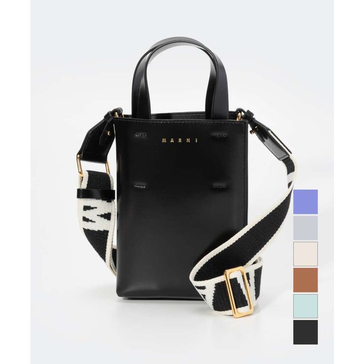 U-STREAM マルニ MARNI SHMP0050U0 LV639 トートバッグ レディース バック ミュゼオ ナノ 3way ロゴ プレゼント ギフト MUSEO BAG NANO ブラック バッ