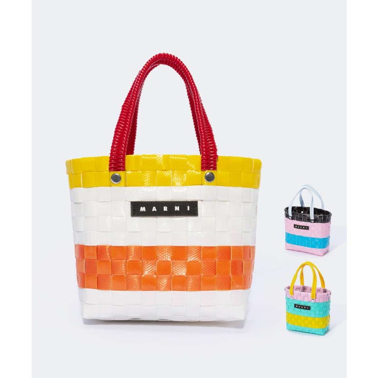 U-STREAM マルニ MARNI M00816 M00IW ハンドバッグ レディース バッグ キッズ ガールズ かごバッグ バスケットバッグ ロゴ ウーブン ピクニック マイクロ おしゃれ プレゼント ギフト 贈り物 鞄 女の子 KIDS SUNDA
