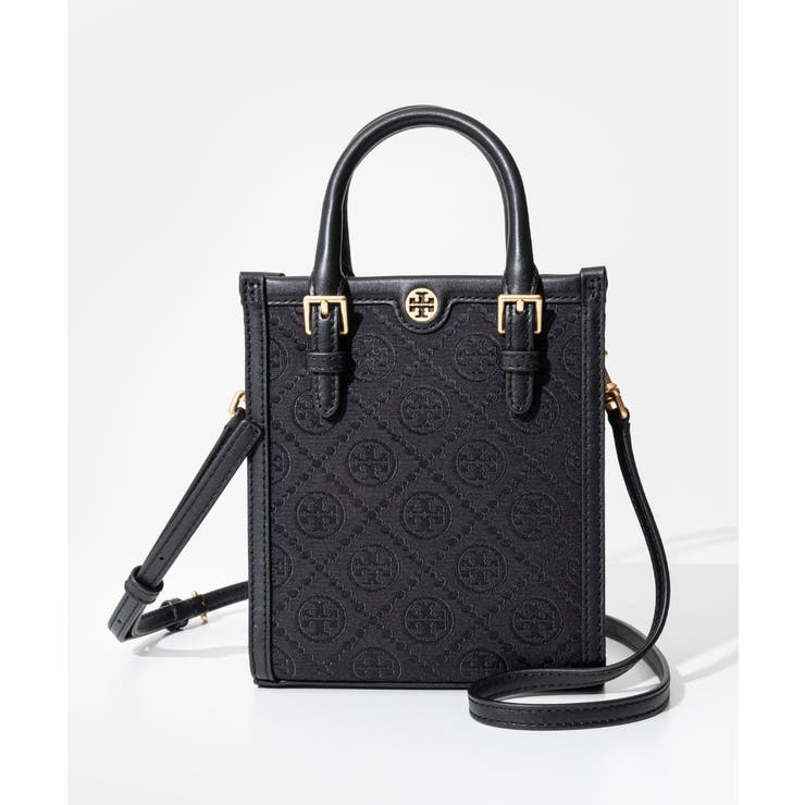 U-STREAM トリーバーチ TORY BURCH 152133 ショルダーバッグ T Monogram Mini N/S Tote レディース バッグ モノグラム ミニトート ジャカード織り ハンドバッグ プレゼント ギフト ブラック バッグ・鞄