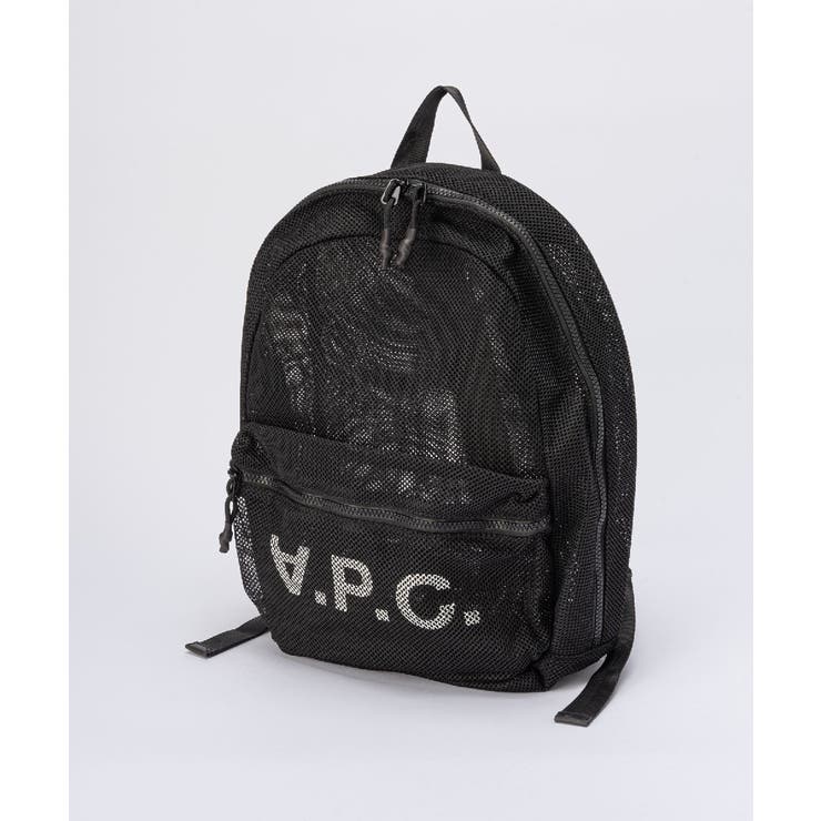 A.P.C. ブラック リュック・バックパック Camden backpack - Technical canvas and faux leather - A.P.C.