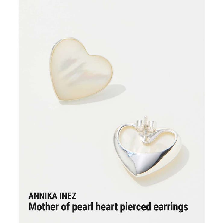 U-STREAM アニカイネズ ANNIKA INEZ Mother of pearl heart pierced earrings マザーオブパール ハート E977 SML ピアス アクセサリー