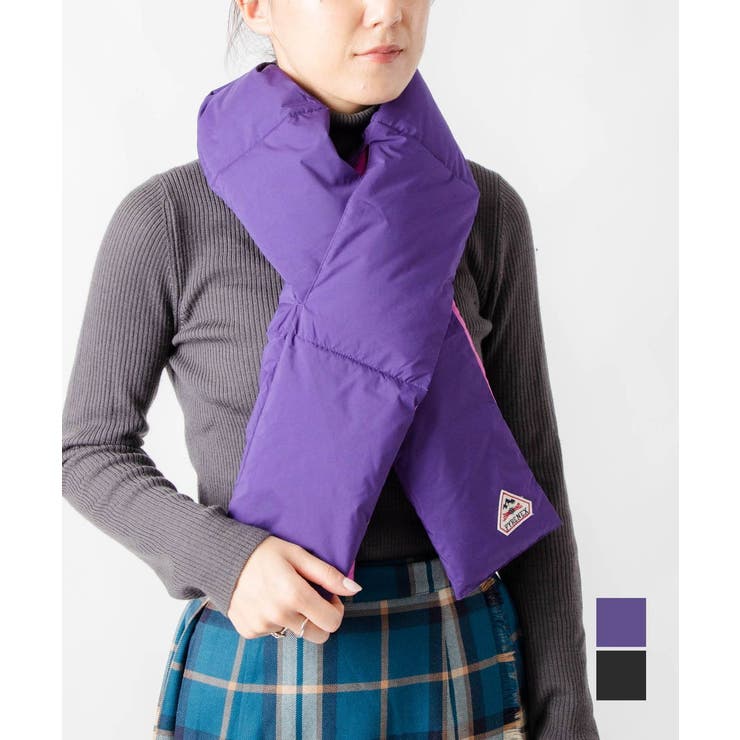 U-STREAM PYRENEX ダウンマフラー LUCIANA HUS005 ピレネックス メンズ レディース ファッション小物 マフラー ルシアナ ロゴ 撥水 ロゴパッチ おしゃれ プレゼント ギフト 贈り物 誕生日 記念 お祝い 秋冬 防寒 ブラッ
