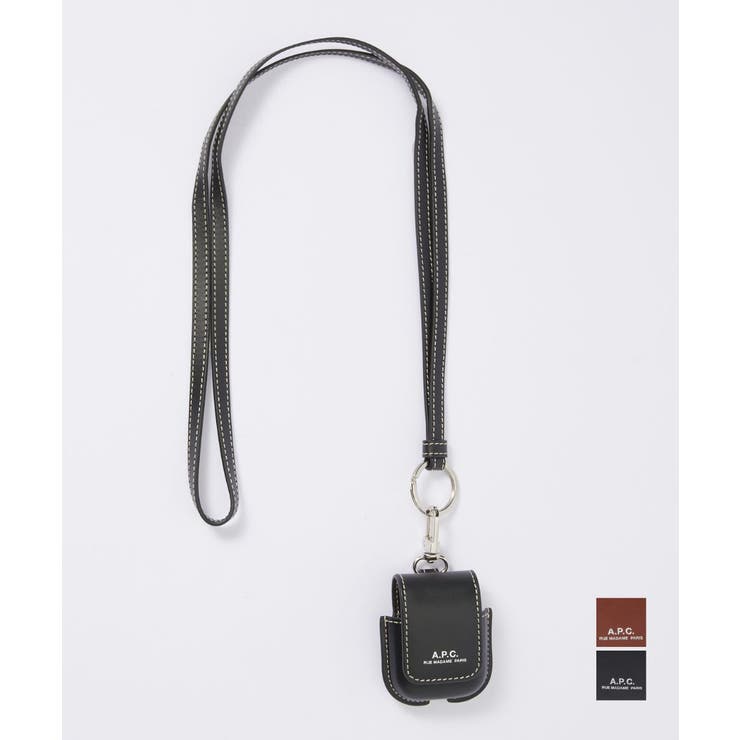 【10％OFFクーポン！11/27(木)1:59まで】U-STREAM アーペーセー A.P.C. PXAWV M63423 イヤホンケース レディース ファッション小物 イアフォンポーチ レザー AirPods エアーポッズ 小物入れ ケース コンパク