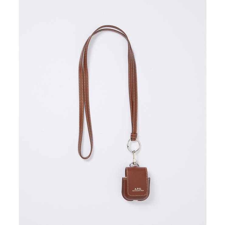 U-STREAM アーペーセー A.P.C. PXAWV M63423 イヤホンケース レディース ファッション小物 イアフォンポーチ レザー AirPods エアーポッズ 小物入れ ケース コンパクト