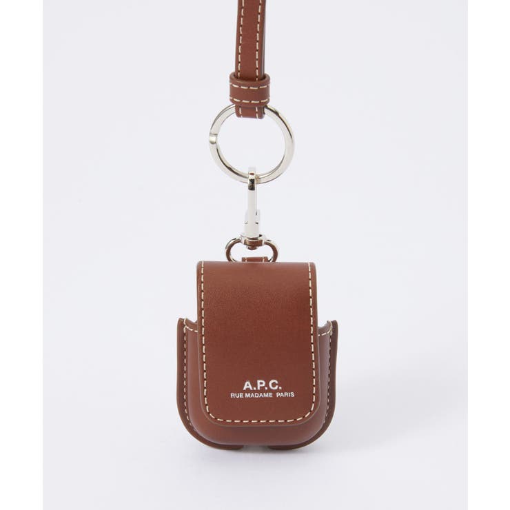 U-STREAM アーペーセー A.P.C. PXAWV M63423 イヤホンケース レディース ファッション小物 イアフォンポーチ レザー AirPods エアーポッズ 小物入れ ケース コンパクト