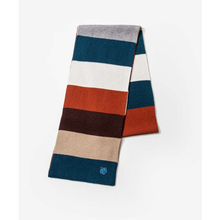 U-STREAM メゾンキツネ MAISON KITSUNE LW06207KT1093 スカーフ PREPPY STRIPED SCARF メンズ マフラー ウール プレゼント ギフト 秋冬 防寒 小物