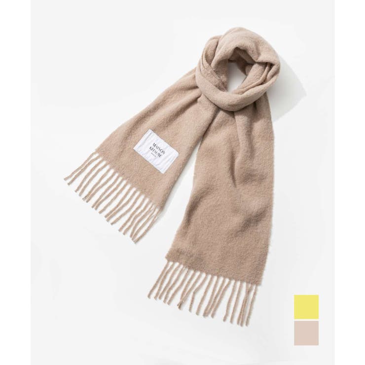 U-STREAM メゾンキツネ MAISON KITSUNE LW06206WA0022 スカーフ BABY ALPACA PLAIN SCARF メンズ マフラー ウール プレゼント ギフト 秋冬 防寒 小物