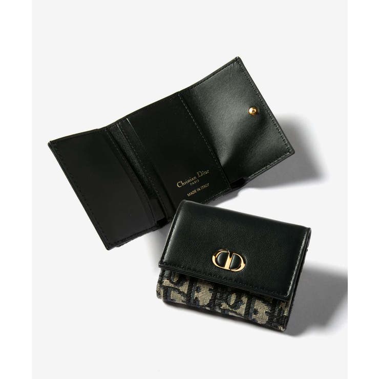 U-STREAM Dior ディオール 30 Montaigne Veronia ウォレット S2358UNKO 三つ折り財布 レディース 財布 財布