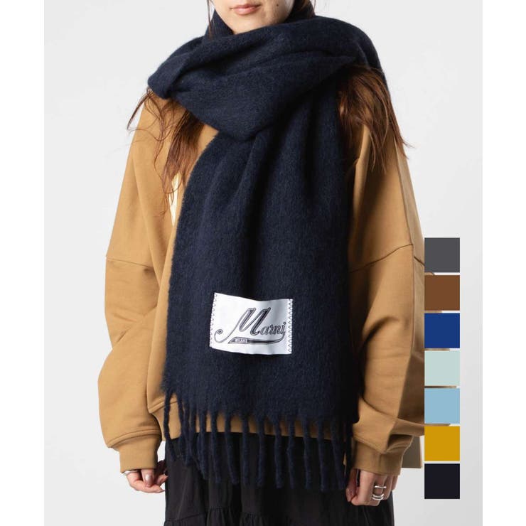U-STREAM マルニ MARNI ASZC0005A0 UTW918 マフラー メンズ スカーフ アルパカ ナイロン ストール フリ..