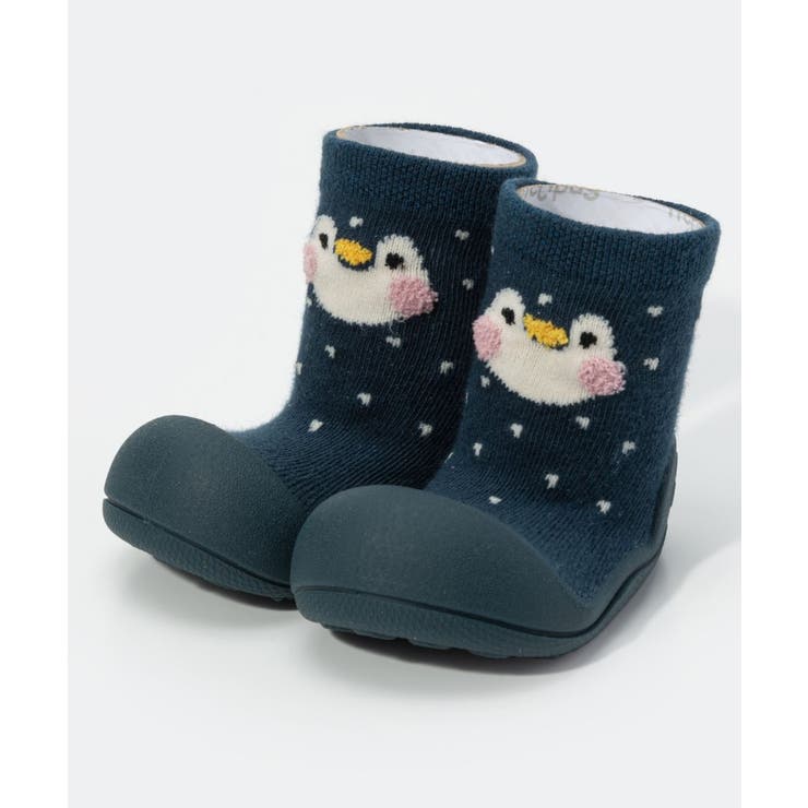U-STREAM アティパス ATTIPAS Zootopia Penguin ベビーシューズ キッズ ソックスシューズ ズートピア ペンギン 出産祝い ファーストシューズ 靴 赤ちゃん トレーニングシューズ ベビー靴 女の子 男の子 よちよち歩き ルー