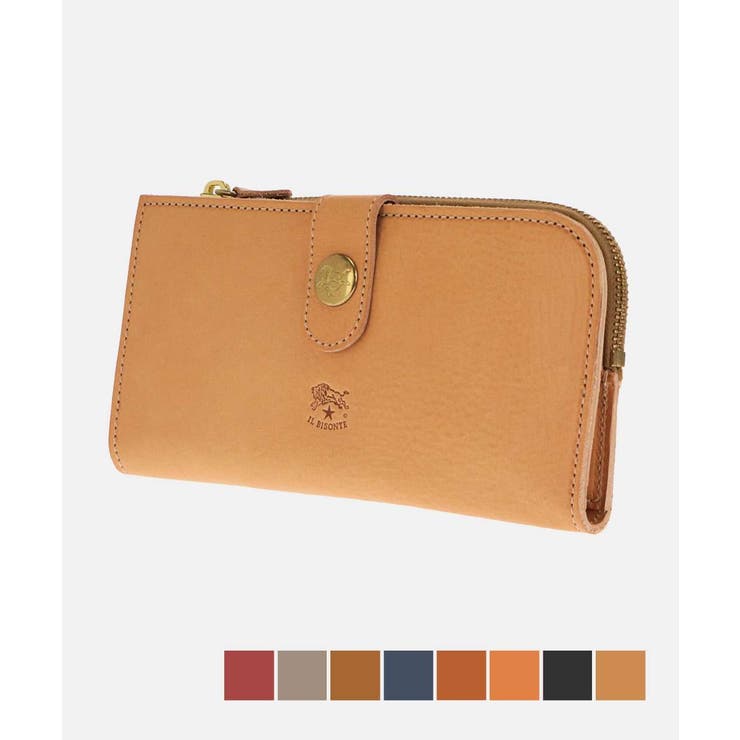 【10％OFFクーポン！1/16(金)1:59まで】U-STREAM イル ビゾンテ IL BISONTE SCW011 PO0001 長財布 C0782 メンズ レディース 財布 レザー 本革 L字ファスナー プレゼント ギフト 財布