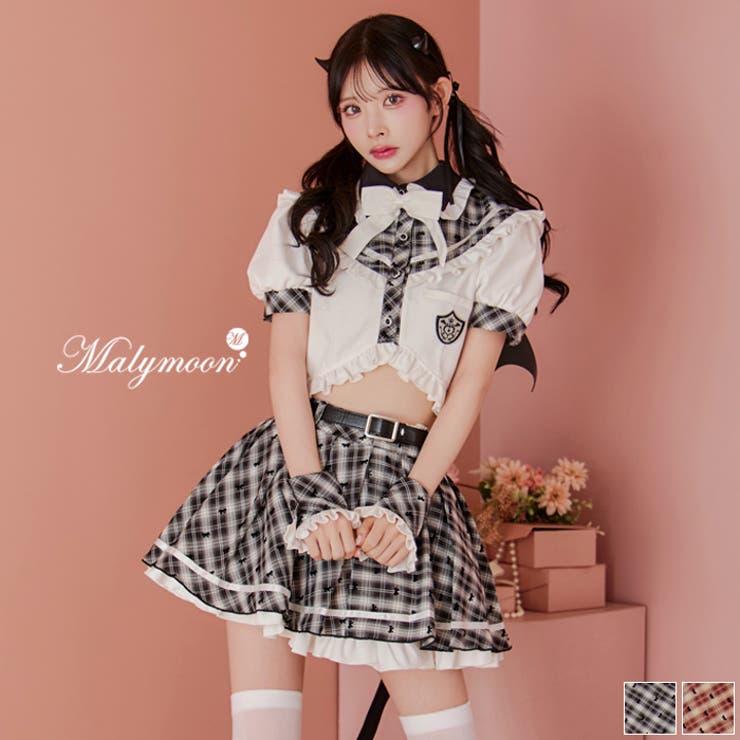 【10％OFFクーポン！5/27(水)1:59まで】Malymoon デビルチャームフリルセーラー《ハロウィンコスプレ9点セット》【Malymoon/マリームーン】【CS25117】 コスチューム