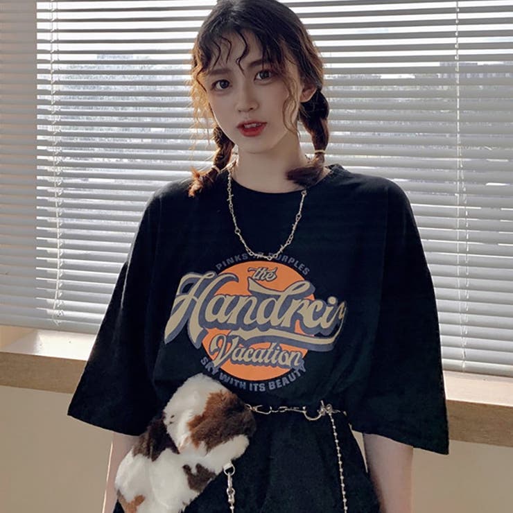 【10％OFFクーポン！11/27(木)1:59まで】DEVICE Tシャツ tシャツ レディース 半袖 カジュアル 大きいサイズ 体型カバー オーバーサイズ シャツ 大きい 春 夏 韓国 ファッション 中国 プリント ゆったり シンプル ロゴT トップ