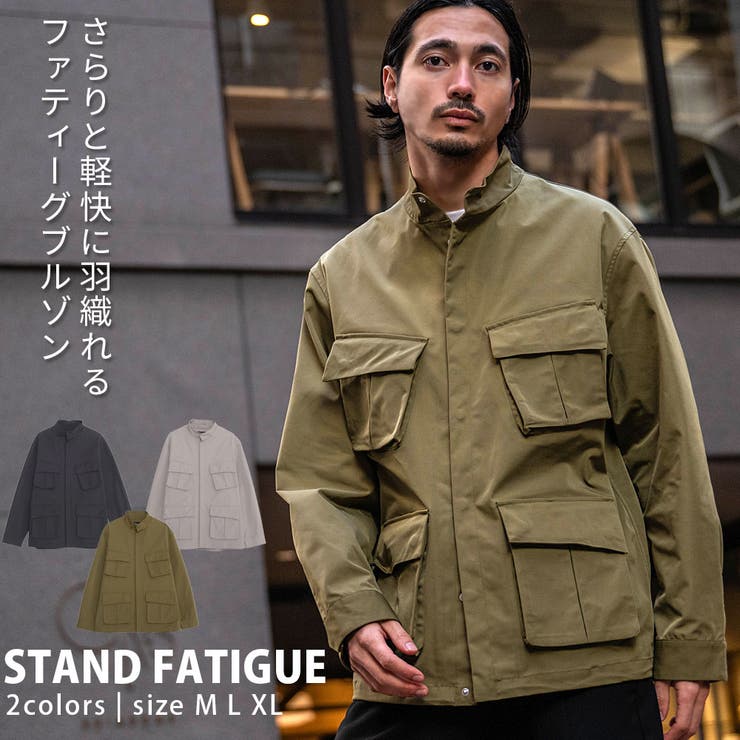 【10％OFFクーポン！2/10(火)1:59まで】SILVER BULLET ブルゾン メンズ アウター ジャケット ファティーグブルゾン スタンドカラー ミリタリージャケット ジャングルファティーグジャケット グレージュ ブラック オリーブ 黒 Ca