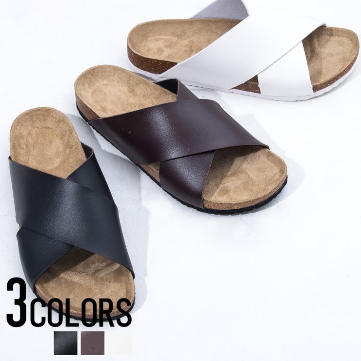 【10％OFFクーポン！11/27(木)1:59まで】SILVER BULLET 靴 サンダル メンズ SB select【シルバーバレットセレクト】クロスベルト コンフォートサンダル 全3色【サンダルベルトサンダル コンフォートサンダル クロス シンプ