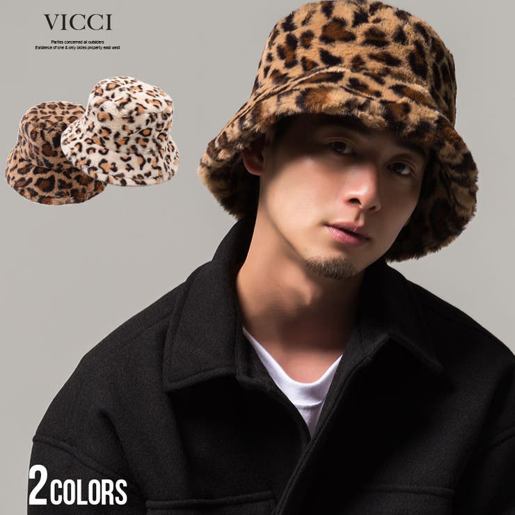 SILVER BULLET バケットハット フェイクファー メンズ Vicci ビッチ アニマル柄ファーバケットハット/全2色帽子 ハット もこもこ ユニセックス カジュアル ストリート レオパード ヒョウ柄 豹 アイボリー ベージュ 秋 冬 2020