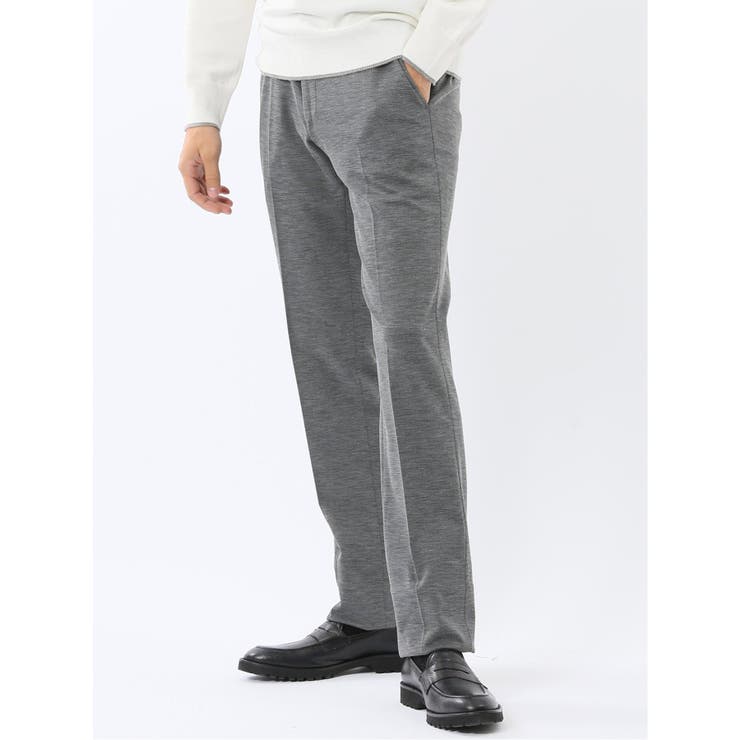 【10％OFFクーポン！12/11(木)1:59まで】TAKA-Q MEN ストレッチウォッシャブル ニットジャガード ノータックスラックス スーツ