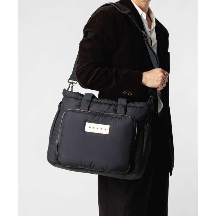 ��10��OFF�����ݥ�1/16(��)1:59�ޤǡ�U-STREAM �ޥ�� MARNI PUFFY E/W TOTE BAG �ѥե��� �ȡ��� �Хå� SHM...