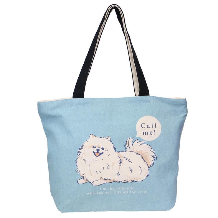 【10％OFFクーポン！2/10(火)1:59まで】cinemacollection トートバッグ ファスナー付き横型トートバッグ クッキーお呼ばれ LBL いぬ ミントイン A4サイズ対応 手提げかばん かわいい グッズ バッグ・鞄