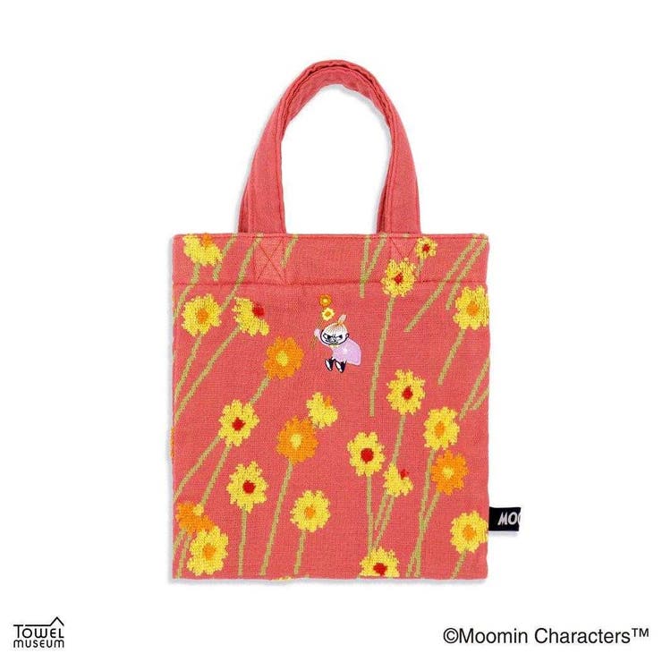 【10％OFFクーポン！11/27(木)1:59まで】cinemacollection ムーミン 手提げかばん フルフィーコットンガーゼパイルミニバッグ お花摘み リトルミイ レッド 北欧 タオル美術館 プレゼント かわいい キャラクター グッズ バッグ