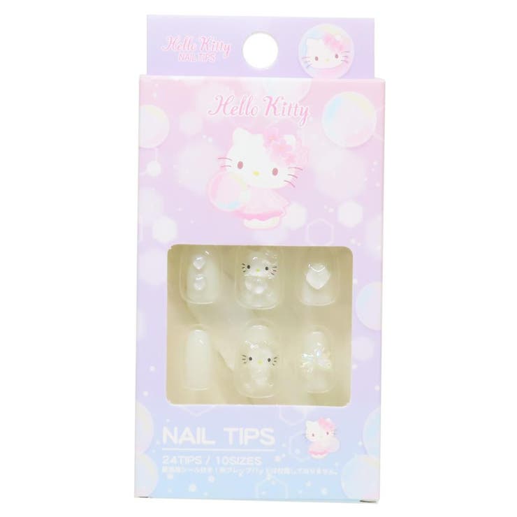 【10％OFFクーポン！1/16(金)1:59まで】cinemacollection ハローキティ コスメ雑貨 ネイルチップ クリア サンリオ サンタン ネイルアート 付け爪 キャラクター グッズ ネイル・マニキュア