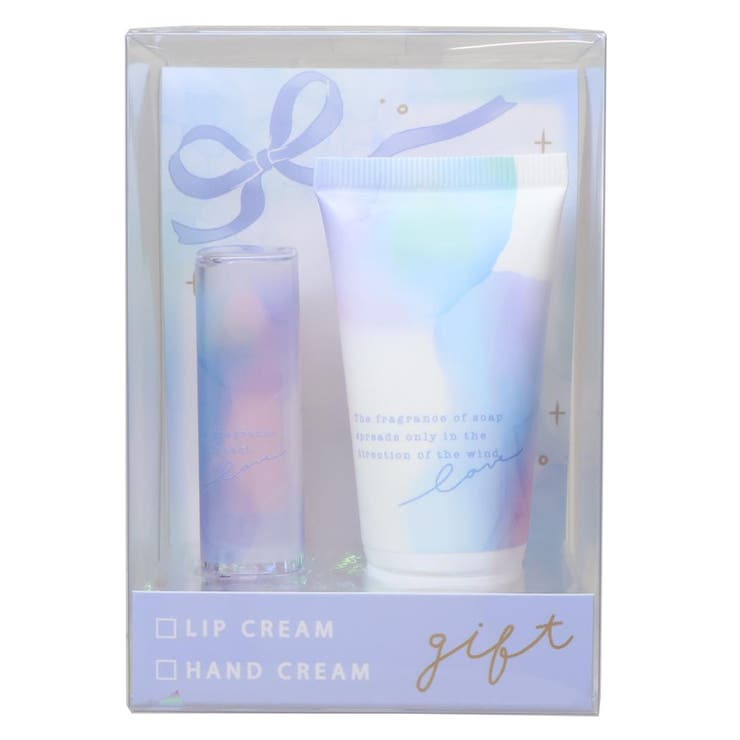 【10％OFFクーポン！3/26(木)1:59まで】cinemacollection コスメ雑貨 リップクリーム＆ハンドクリームセット ブルー クーリア プレゼント かわいい グッズ ボディ・ハンド・フットケア