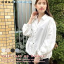 【5%OFFクーポン 9/11 1:59まで】GORGE 多種ボタンバックレースアップシャツ トップス