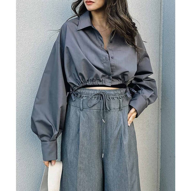 【10％OFFクーポン！9/11(金)1:59まで】BUYSENSE ショートリボンシャツ esutoreja シャツ レディース トレンド トップス shoplistselect-10421284 SHOPLIST サンプル画像3