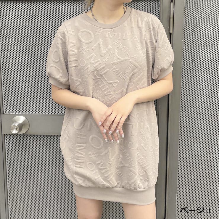 GORGE ミラノジャガード半袖チュニック トップス