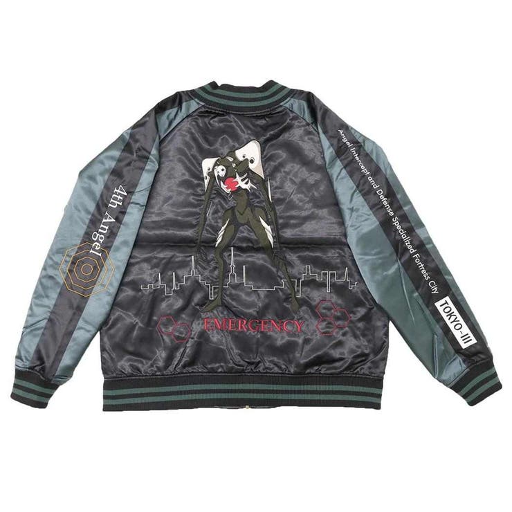 【10％OFFクーポン！2/10(火)1:59まで】cinemacollection エヴァンゲリオン アウター スカジャン 3L 第4の使徒 丸眞 メンズ レディース ユニセックス オーバーサイズ キャラジャン アニメキャラクター グッズ アウター(コ