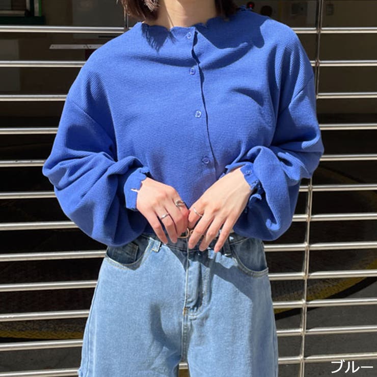 GORGE ダメージクルーカーディガン トップス