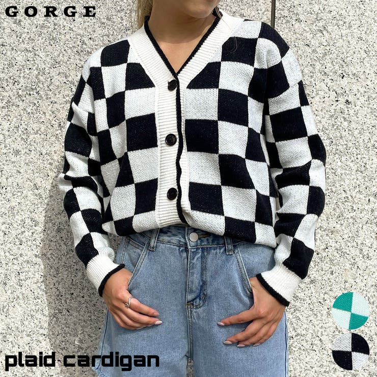 【45rpm/45DASH】タータンチェック変形ボレロ　カーディガン　3 45rpm/45DASH】タータンチェック変形ボレロ カーディガン 3
