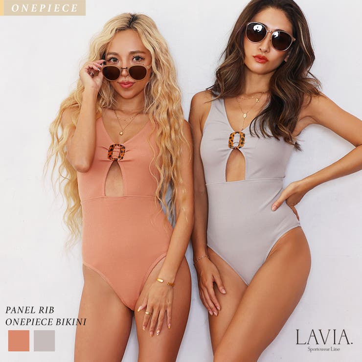 BUYSENSE 水着レディース タンキニ セット タンキニ水着 ビキニ水着 韓国 スイムウェアレディース ワンピース水着 体型カバー LAVIA パネルリブOPビキニ 水着