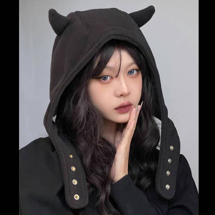 ililil CV Select【シーブイセレクト】ツノ付きフード帽/全1色メンズ レディース ニット帽 ワッチ ビー..