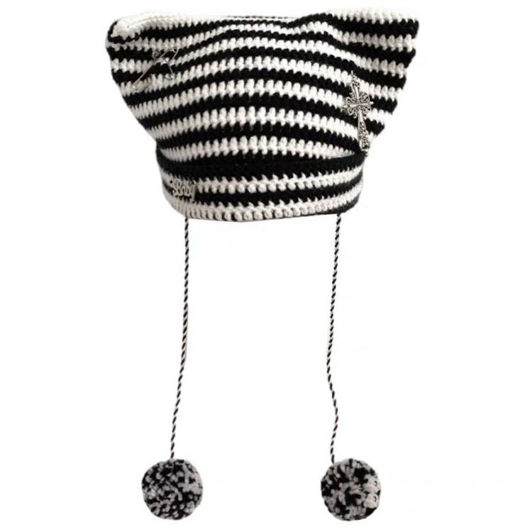 ililil CV Select【シーブイセレクト】猫耳ニット帽/全2色メンズ レディース ニット帽 ワッチ ビーニー..